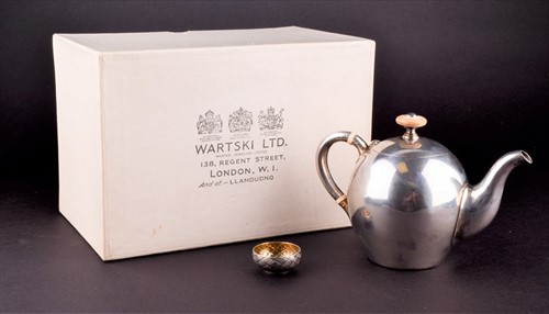 Lot 359 - A 19th century Russian silver bachelors teapot...